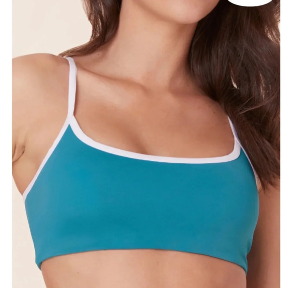 Andie Other - Andie The Dolphin Bikini Top Swimsuit Baltic blue NWT